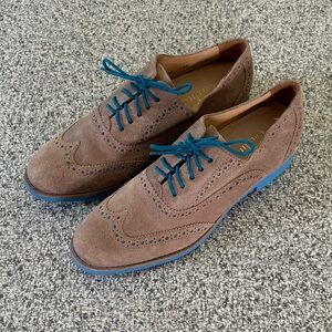 Suede Wingtip Oxford Shoes